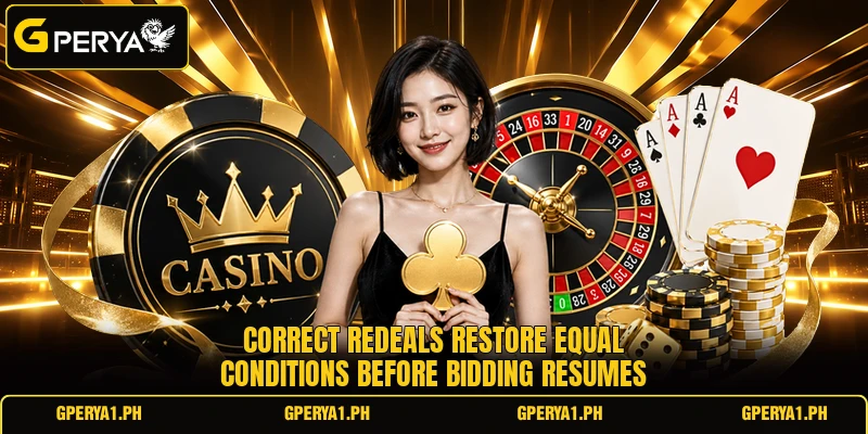 Correct redeals restore equal conditions before bidding resumes