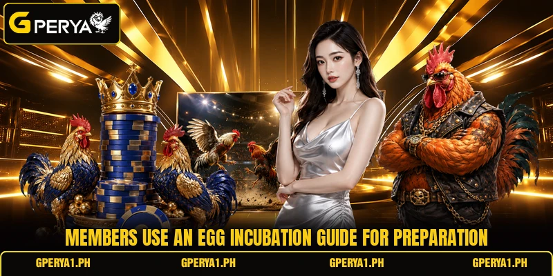 Members use an egg incubation guide for preparation
