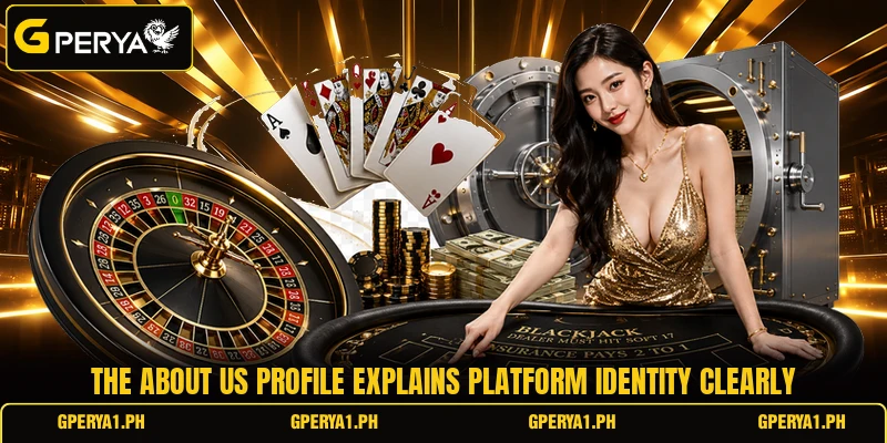 The about us profile explains platform identity clearly